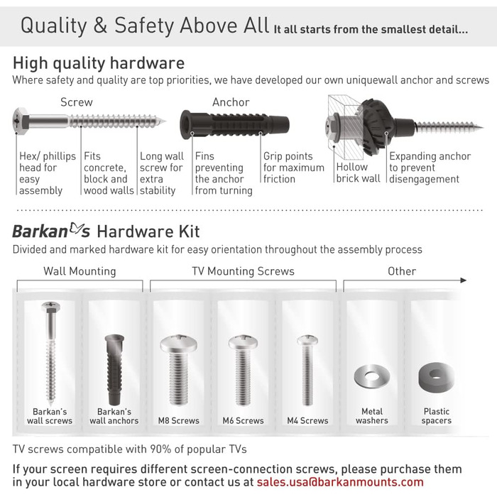 Кронштейн для телевізора Barkan Lange Weiß 13-75