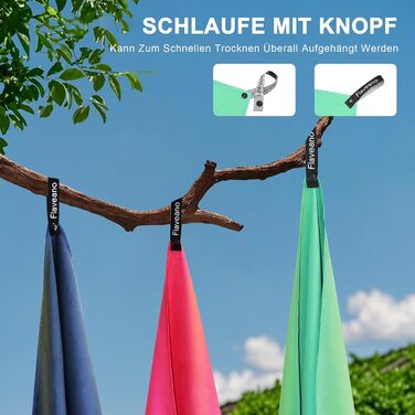 Набір рушників з мікрофібри, швидковисихаючі, 3 шт. (180x90см, 80x40см, 50x30см), для подорожей, спорту, пляжу (світло-зелений)