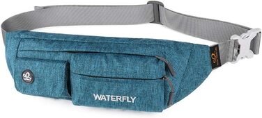 WATERFLY Поясна сумка на пояс для жінок та чоловіків: стильна сумка через плече для спорту, бігу, дресирування собак, подорожей (Peacock Blue)