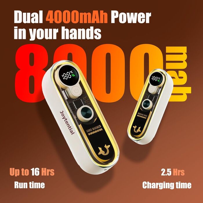 Електричний грілка для рук та кишеньковий грілка 2-в-1, USB, 4 режими нагріву, для кемпінгу, риболовлі, подарунок