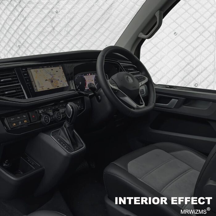 Термомат для VW T5/T6 – тепловідбиваючий алюмінієвий сонцезахист на лобове скло, комплект 8 шт., преміум якість, UV-захист для авто та кемперів