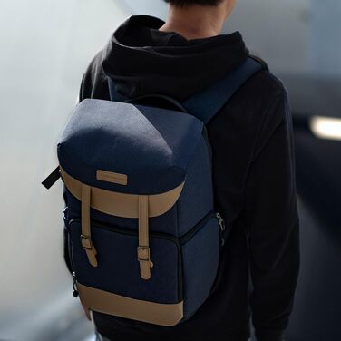 Рюкзак для камери K&F Concept Rolltop 20L: водонепроникний, для Canon, Nikon, Sony, Fujifilm, Olympus, з відділенням для ноутбука 15.6 дюймів (сірий/зелений)