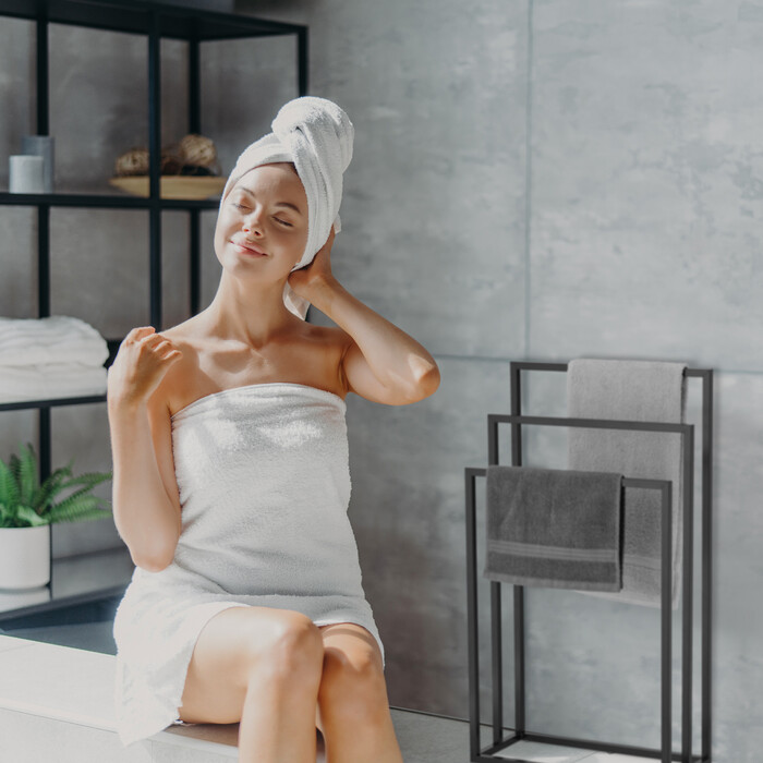 Чорна вішалка для рушників Relaxdays 3 бари
