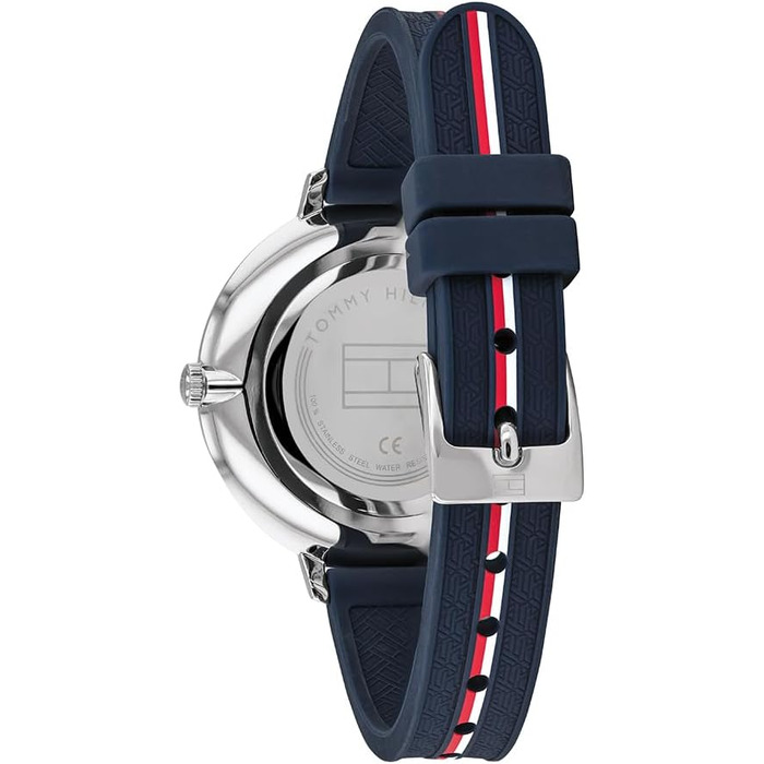 Жіночий аналоговий кварцовий годинник Tommy Hilfiger з темно-синім силіконовим ремінцем, модель 1782154