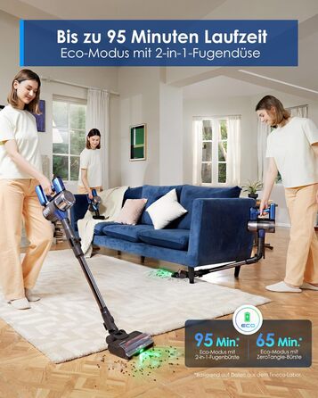 Ручний бездротовий пилосос Tineco Pure ONE S50 Pro: 150AW, 65 хв роботи, LED, ZeroTangle