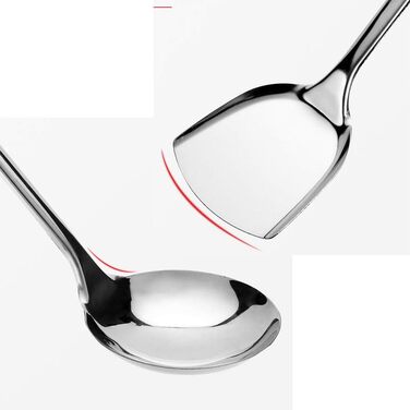 Набір кухонного приладдя 6 шт: ложка для готування, лопатка для смаження, нержавіюча сталь