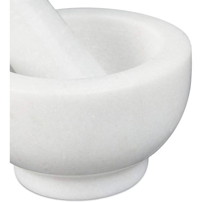 Морська гарма Relaxdays з ступкою, біла, 10 см, 120 мл - для спецій та трав