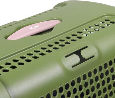 Транспортна переноска для собак та котів United Pets A.U.T.O. Design, Made in Italy, рожево-сіра, з гігієнічним килимком, 51x37x33 см