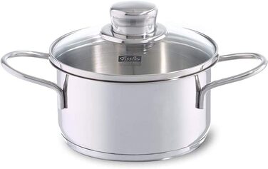Fissler Häppchen / Mini-Cookware Pot (Ø 12cm, 0.5 L) Stainless Steel Pot, Snack Pot, with Glass Lid, Induction-Suitable (14 cm)