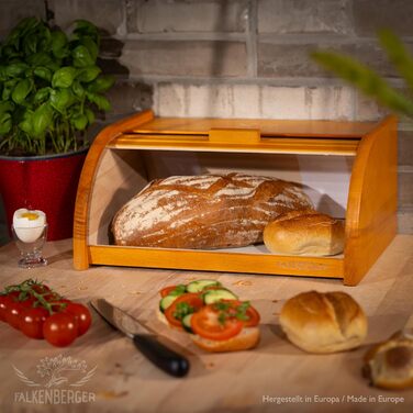 Brotbox FALKENBERGER з буку, 38x28x18 см, XL, традиційна, ручної роботи (Мед)