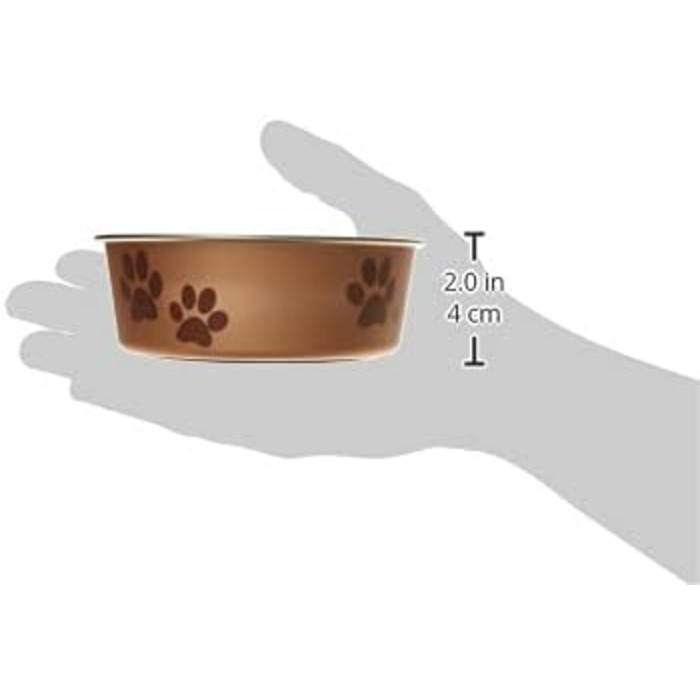 Миска для тварин TRIXIE з нержавіючої сталі з пластиковим покриттям, 2.2 л, діаметр 23 см, висота 8 см, різноманітні кольори, 1 шт.