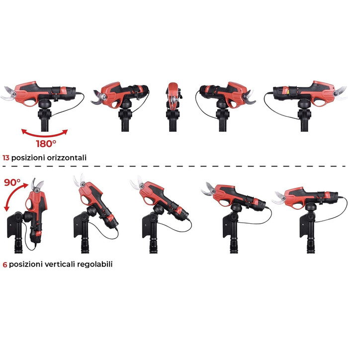 STREND PRO Battery-Powered Electric Pruning Shears Telescopic | for easy garden and tree pruning | max. 22mm, 170cm long telescopic handle geared pruning shears | 1 x 7.2V battery included | cordless shears, tree shears