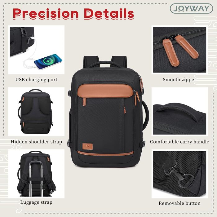 Набір валіз Joyway Handgepäck-Sets, чорний, ручна валіза, розширювана дорожня валіза з TSA-замком, чорний