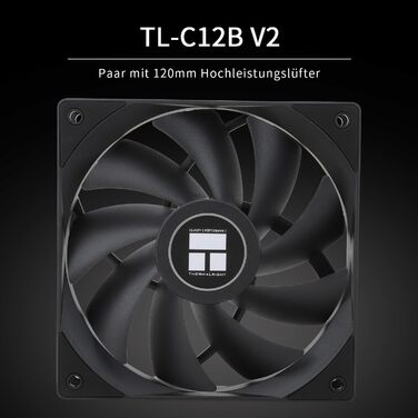 Охолоджувач CPU Thermalright Phantom Spirit 120 з 7 тепловими трубами та вентилятором TL-C12B V2 PWM (1500 RPM), сумісний з AMD AM4/AM5/Intel 1700/1150/1151/1200/2011