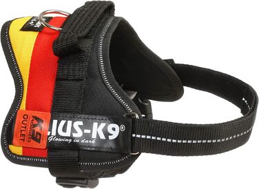 Шлейка для собак K9 Powergeschirr, розмір /2, неонова (XS/Mini-Mini, з символікою Німеччини)