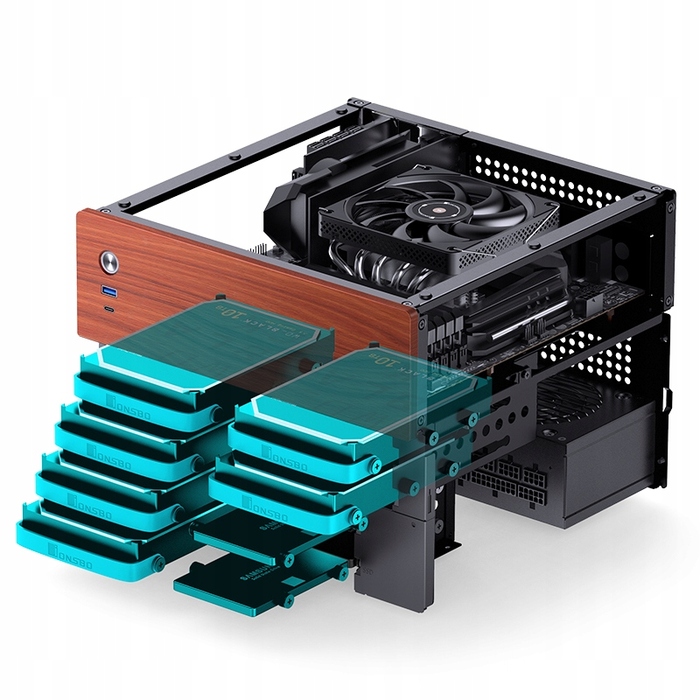 Корпус Jonsbo N4 NAS Mini Tower, чорний
