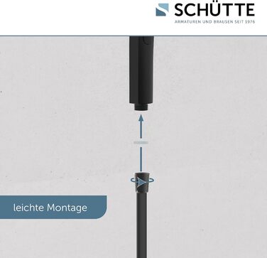SCHÜTTE Hand Shower SAMOA RAIN | Velvet Jet Technology | Showerhead with over 300 nozzles | 3 adjustable spray patterns | Anti-limescale showerhead for the shower | White (Black)