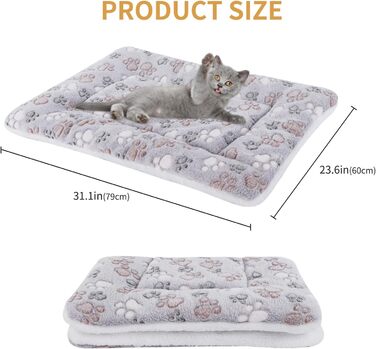 М'яка підстилка для собак та котів з флісу, 89x68 см (синій фон з білими зірками)