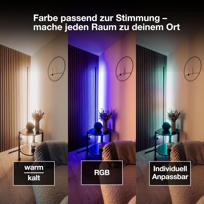 LED-стійка LEDVANCE SMART+ WIFI, 140 см, білий колір, 14 Вт, 1170 лм, регульоване світло, диммування, керування через додаток, 2700-6500K, функція музичного ритму