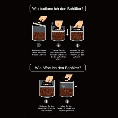 Контейнер для кави KC Kitchen & Co. на 1 кг, нержавіюча сталь, вакуумний клапан, 2800 мл, матовий білий