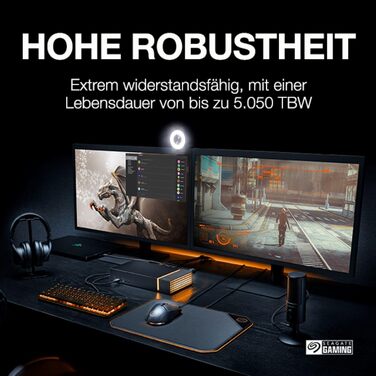 SSD Seagate FireCuda 530R 4TB NVMe PCIe Gen4 x4 для PS5/PC - 7400 МБ/с, 3D TLC NAND, 5.050TBW, Data Rescue Service