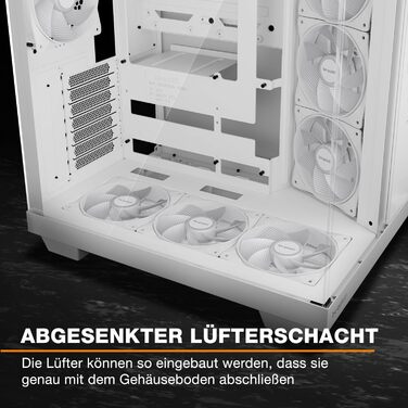 Корпус ПК be quiet! Light Base 500 LX: повністю скляна передня та бічна панелі, Dual Chamber, 4 вентилятори Pure Wings 3 PWM, без RGB, задній порт