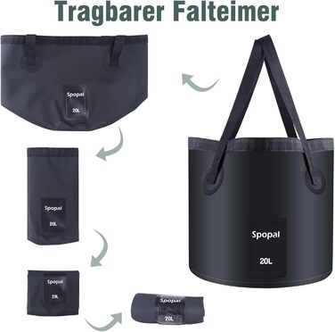 Портативна душова кабіна для кемпінгу з акумулятором 10000mAh, 20L, з набором для душу (головка, шланг 2м)