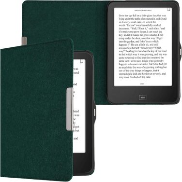 Чохол kwmobile для електронних книг Tolino Vision 1/2/3/4 HD - з фетру, тканинний, захисний, petrol