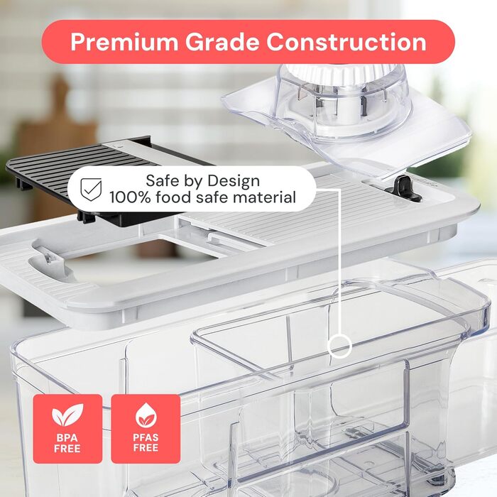 Набір для нарізки овочів Fullstar: слайсер, спіраль, тертка, кухонні прилади (чорний, все-в-1)