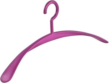 6 Clothes Hangers, Wardrobe Hangers, Wing Violet - 45 cm wide - wide shoulder pads - plastic clothes hangers - contoured
