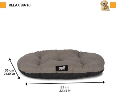 Крісло-лежанка для собак та котів Ferplast Relax, 85 x 55 см, червоне, бавовна, з м'якою подушкою