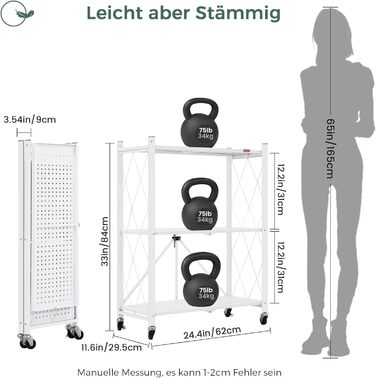 Deanic 5-Tier Folding Heavy Duty Shelving Unit