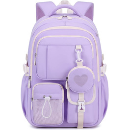 Рюкзак для дівчинки Tanou: шкільний, дихаючий, зручний, модний, з оксфордської тканини, 3-5 клас, фіолетовий