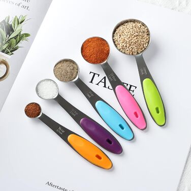 Stainless Steel Measuring Cup & Spoon Set - Measuring Cups and Spoons including 5 Nesting Cups and 5 Spoons, for dry and liquid ingredients (5+5)