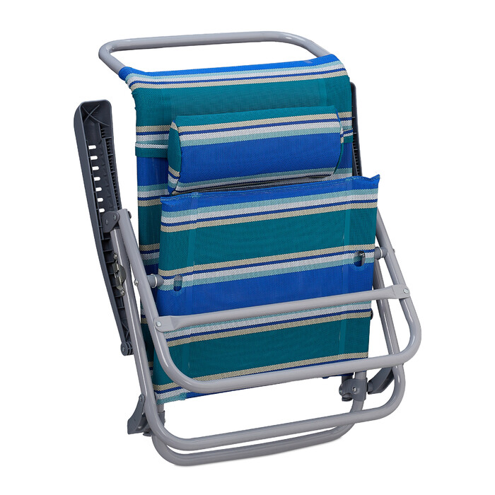 Relaxdays Folding Lounge Chair with Neck Pillow