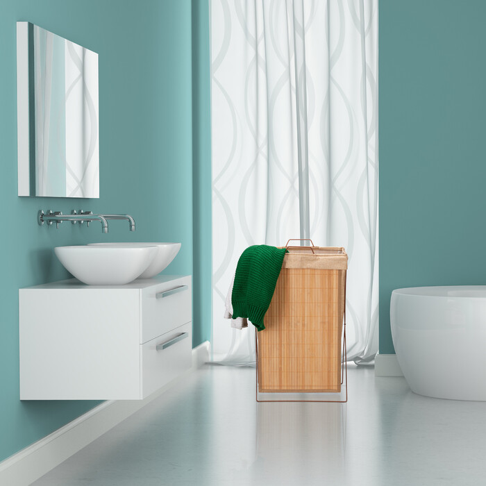 Relaxdays Laundry Basket Bamboo with Frame