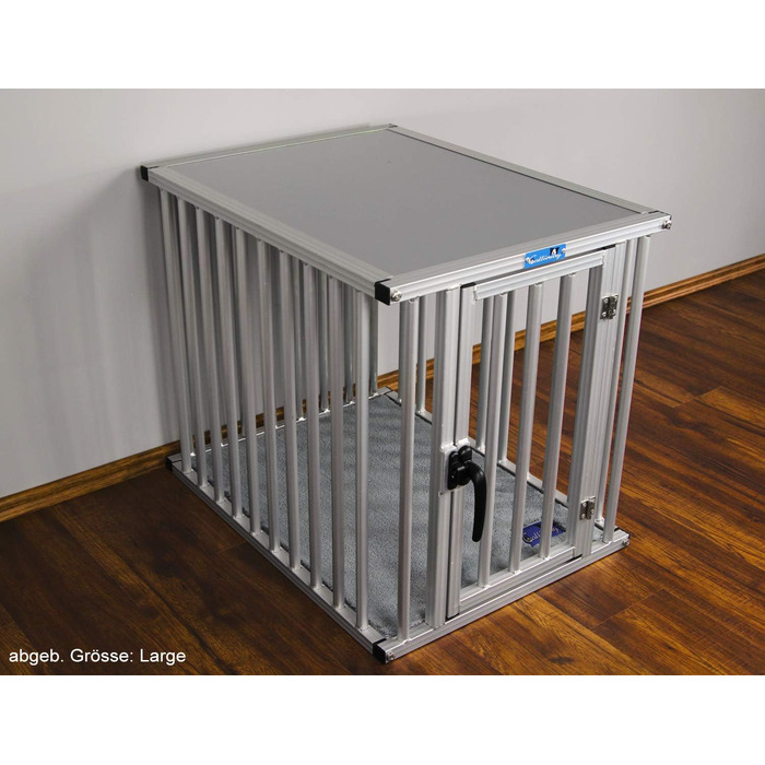 Callieway® ALU DOGBOX - алюмінієва переноска для собак (середня, 65x53x60 см)