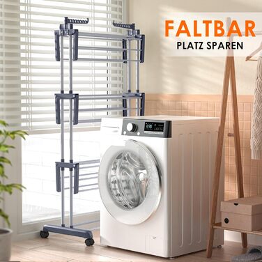 Кімнатна сушарка для білизни Turm 6 крил, сіра, стандарт