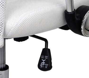 Офісний стілець La Silla Española Santander з підголівником, білий, поліестер, 52x55x118 см