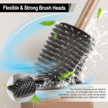 Настінна щітка для унітазу BVL з кріпленням без свердління, набір з 2 насадками, білий матовий колір