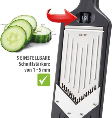 GEFU Julienne VIOLI 2.0 - терка для нарізки овочів та фруктів, для нарізки слайсами та соломкою