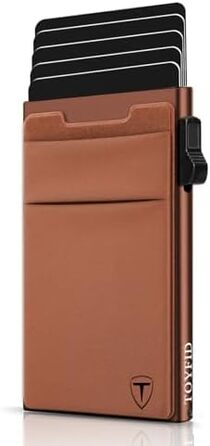 Гаманець-органайзер для карток RFID захистом, Pop-up, з відділенням для монет, коричневий (1 шт.)
