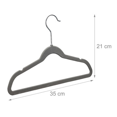 Relaxdays Velvet Clothes Hanger Set
