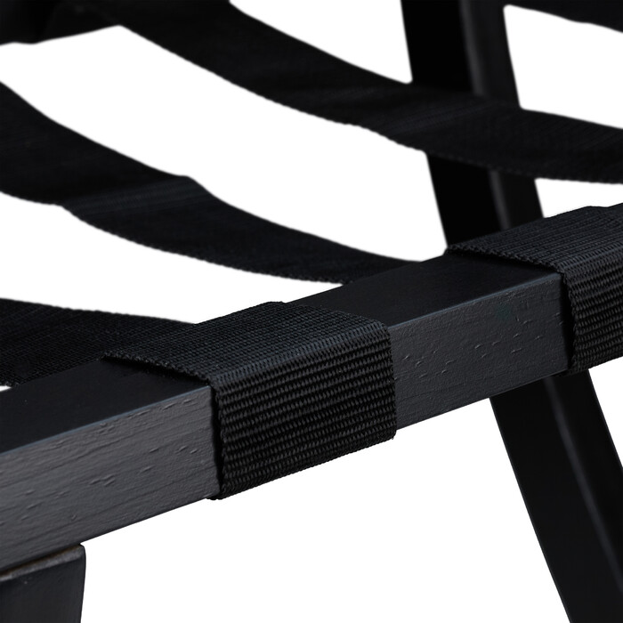 Relaxdays Black Suitcase Stand with Wall Protection
