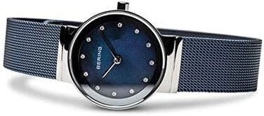 Жіночий кварцовий годинник Bering Classic 10126 зі сталевим корпусом 26 мм, міланським плетінням та сапфіровим склом, 5 ATM