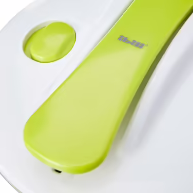 Ibili Salad Spinner with Pedal Function 24 cm, Stainless Steel, White/Green/Silver, (16 x 16 x 14 cm)