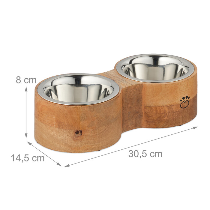Relaxdays Dog Bowl Bar з 2 мисками