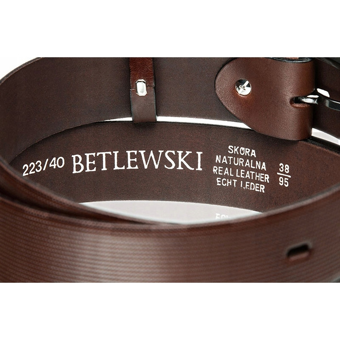 Чоловічий шкіряний ремінь для штанів Betlewski 105
