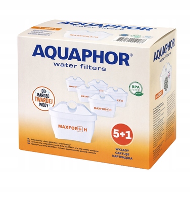 Смінні фільтри Aquaphor Maxfor+ H для жорсткої води до фільтруючого глека, 6 шт.