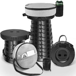 Зручний складаний стільчик з подушкою та тримачем для напоїв, телескопічний, вантажопідйомність 220 кг, легкий, стабільний, регульована висота, для відпочинку на природі та вдома